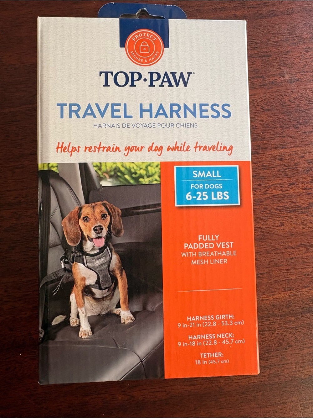 Top Paw Travel Harness for Dogs - Gray and Black